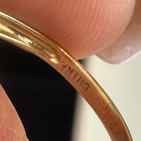 14K Yellow Gold Bezel Amethyst Turquoise and Quatrefoil White Agate Ring S 6.5 - Picture 15 of 16